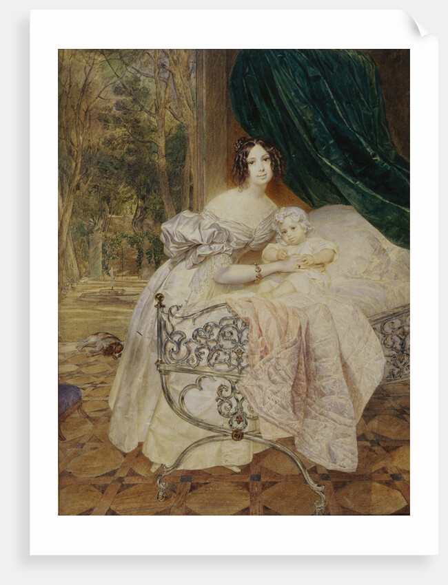 Portrait of Maria Buteneva with Daughter Maria, 1835 by Karl Pavlovich Briullov