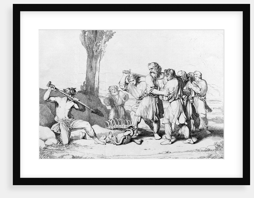 The Death of Grand Duke Oleg, before 1839 by Fyodor Antonovich Bruni