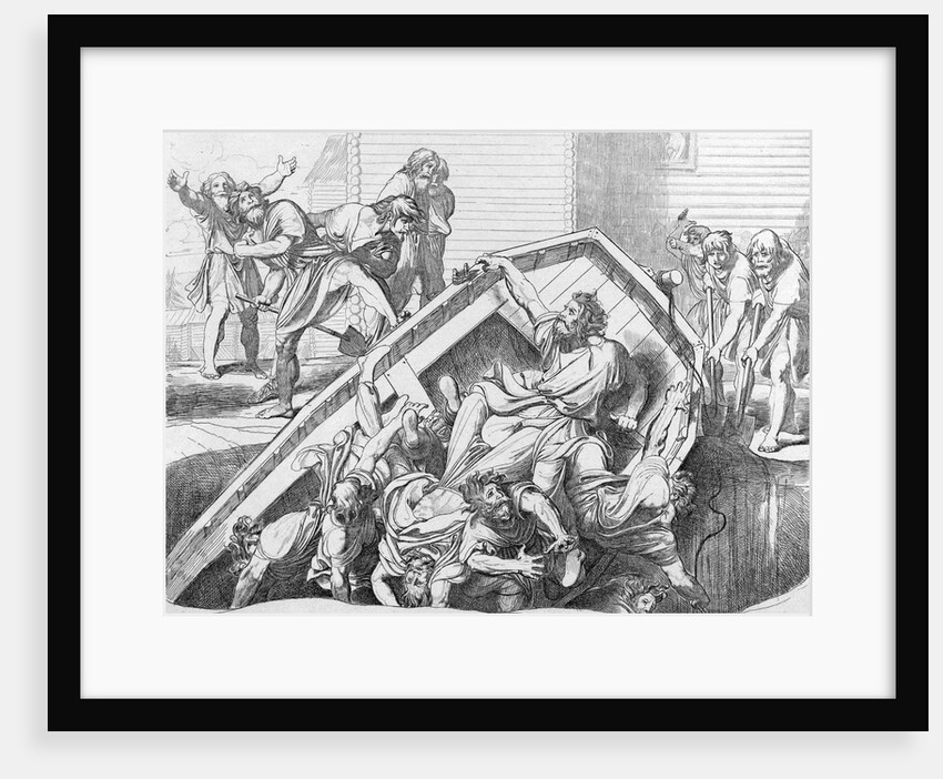 Olgas avenge to the Drevlians, before 1839 by Fyodor Antonovich Bruni
