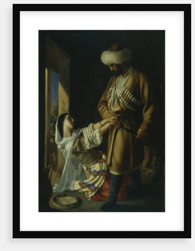 Leila and Khadji Abrek (After the poem by M. Lermontov), 1852 by Nikolai Nikolayevich Ge