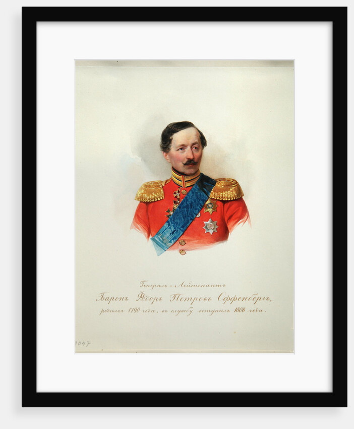 Portrait of General Baron Fyodor Petrovich von Offenberg by Vladimir Ivanovich Hau