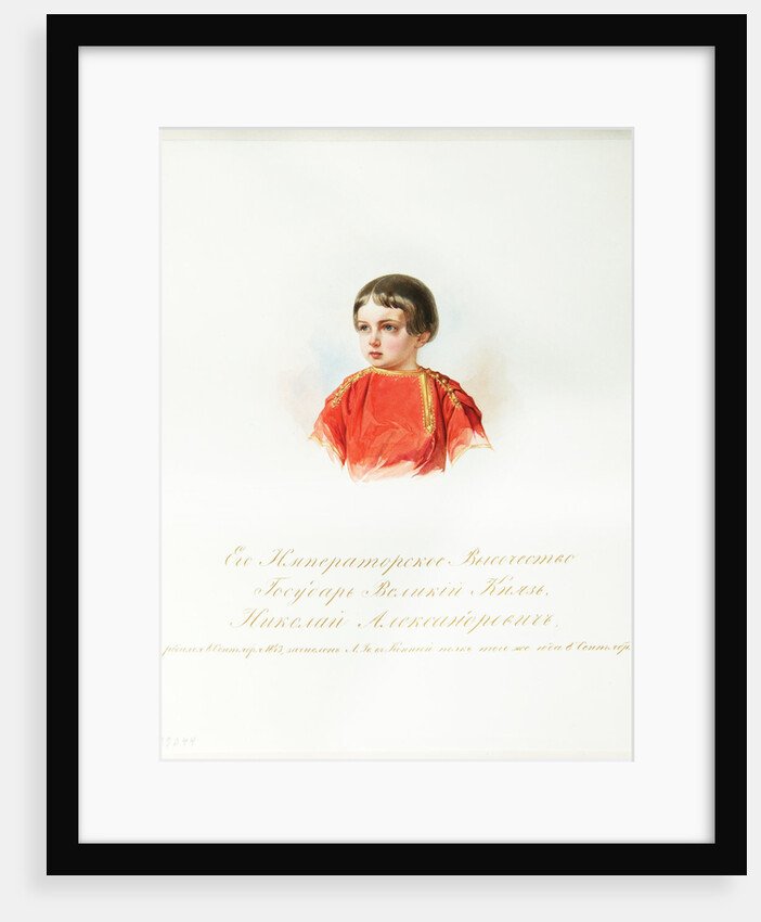 Portrait of Tsarevich Nicholas Alexandrovich of Russia (1843?1865) by Vladimir Ivanovich Hau