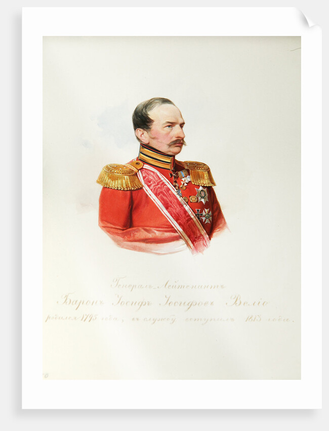 Portrait of Baron Iosif Iosifovich von Velio by Vladimir Ivanovich Hau