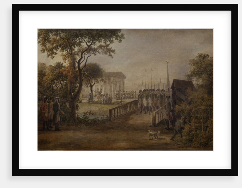 Changing of the Guard at the Tsarina?s Meadow in Saint Petersburg, 1799 by Mikhail Matveevich Ivanov