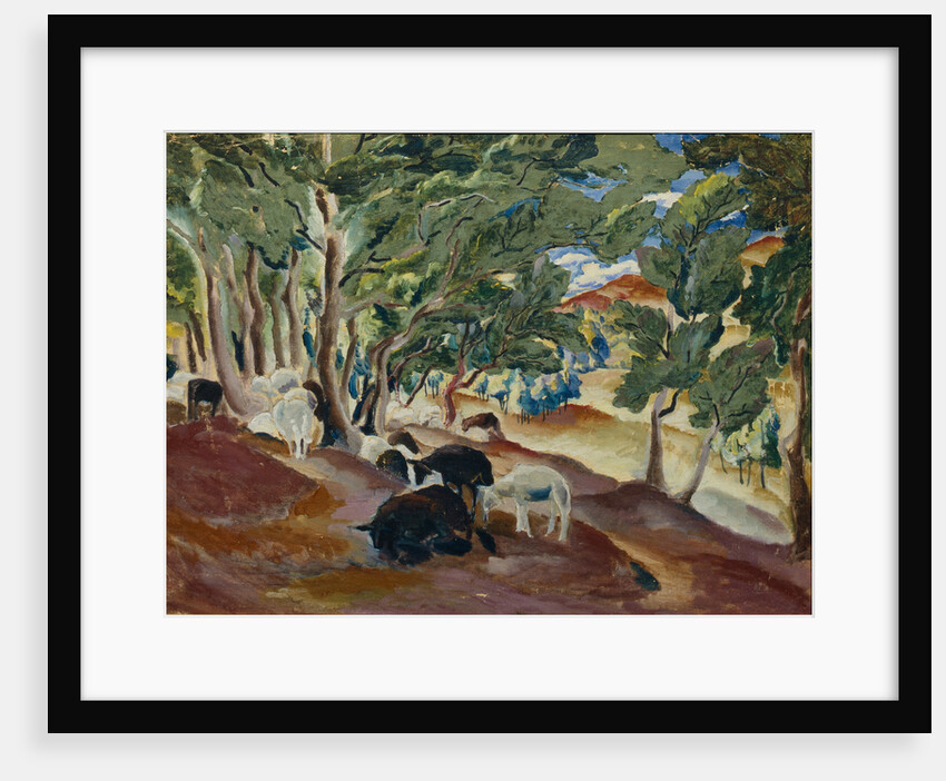 Korolkovskiye Dachas. Sheeps at the Edge of the Forest, 1918 by Alexei Ilyich Kravchenko