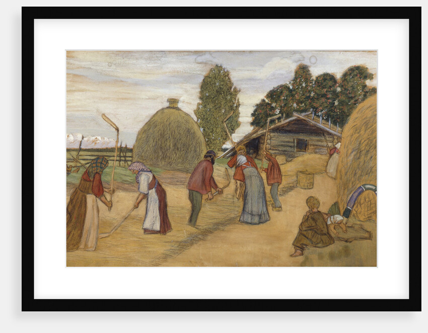 Threshing Floor, 1918 by Boris Michaylovich Kustodiev