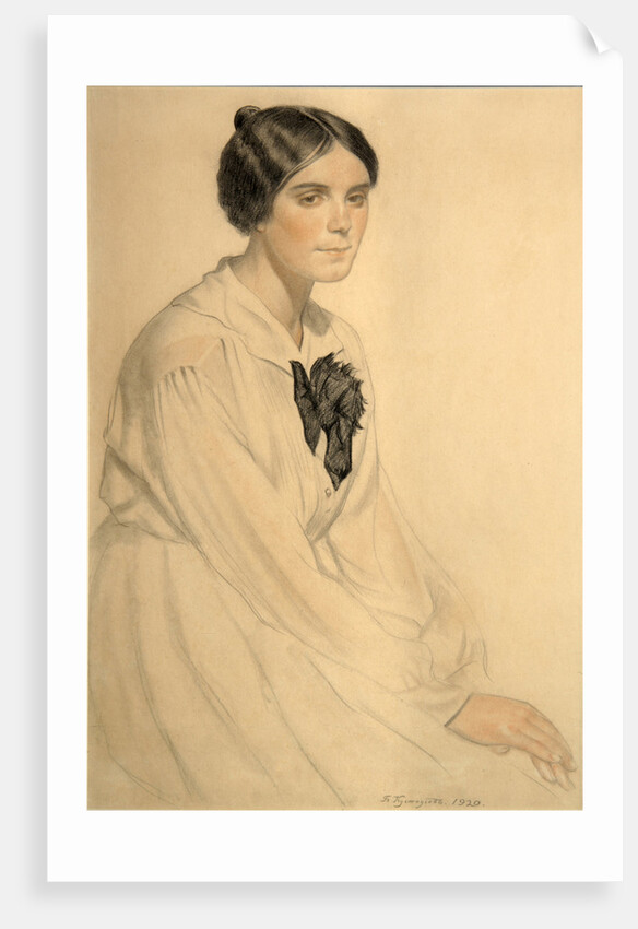 Portrait of Ksenia Nikolayevna Semenova (Skalova), 1920 by Boris Michaylovich Kustodiev