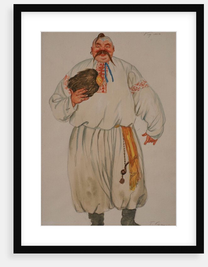 Costume design for the opera The Fair at Sorochyntsi by Modest Mussorgsky, 1919 by Boris Michaylovich Kustodiev