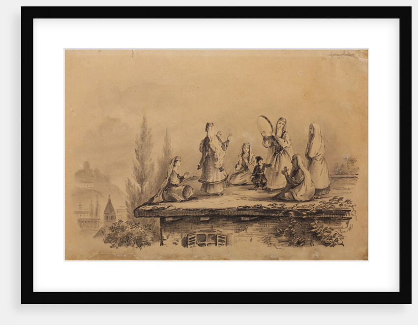 Georgian women on the roof (Lezghinka), 1837 by Mikhail Yuryevich Lermontov