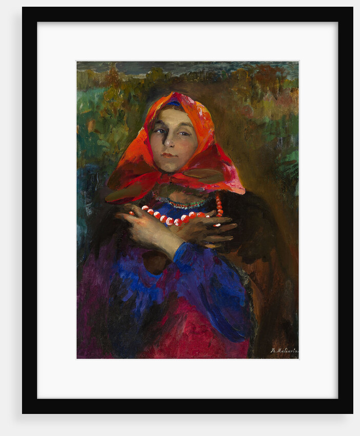 Russian Maiden in a Red Headscarf by Filipp Andreyevich Malyavin
