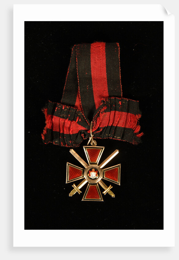 Riband and Badge of the Order of Saint Vladimir, Fourth class, 19th century by decorations and medals Orders