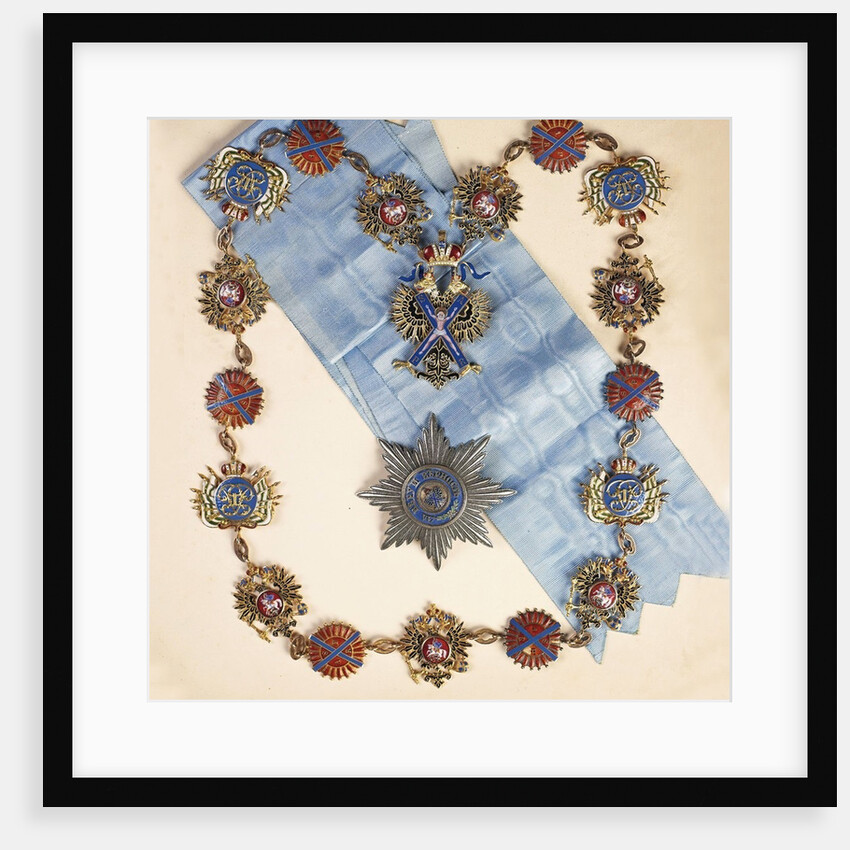 The insignia of the Order of St. Andrew the Apostle the First-Called, Second Half of the 19th cen by decorations and medals Orders