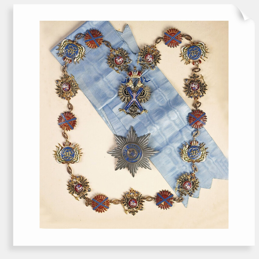 The insignia of the Order of St. Andrew the Apostle the First-Called, Second Half of the 19th cen by decorations and medals Orders