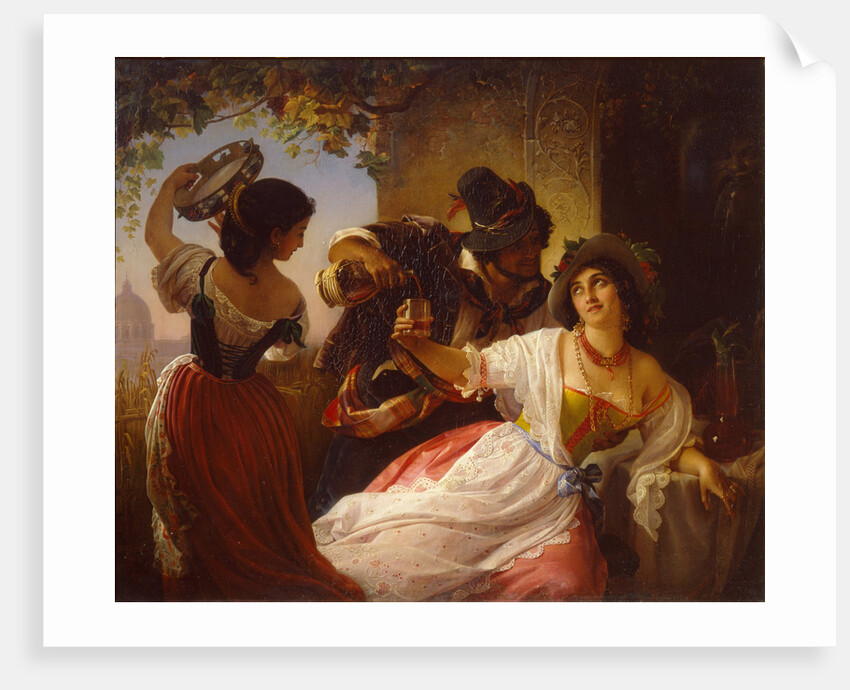 October Celebration in Rome, 1851 by Pimen Nikitich Orlov