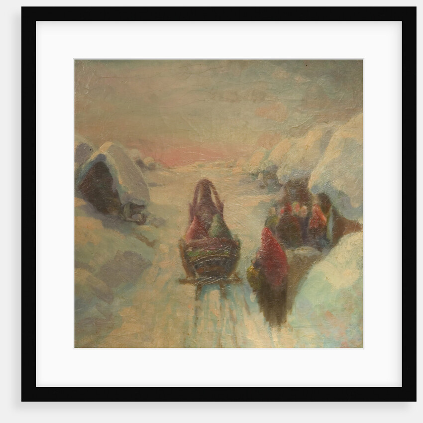 Winter. Sledge driving by Konstantin Konstantinovich Pervukhin