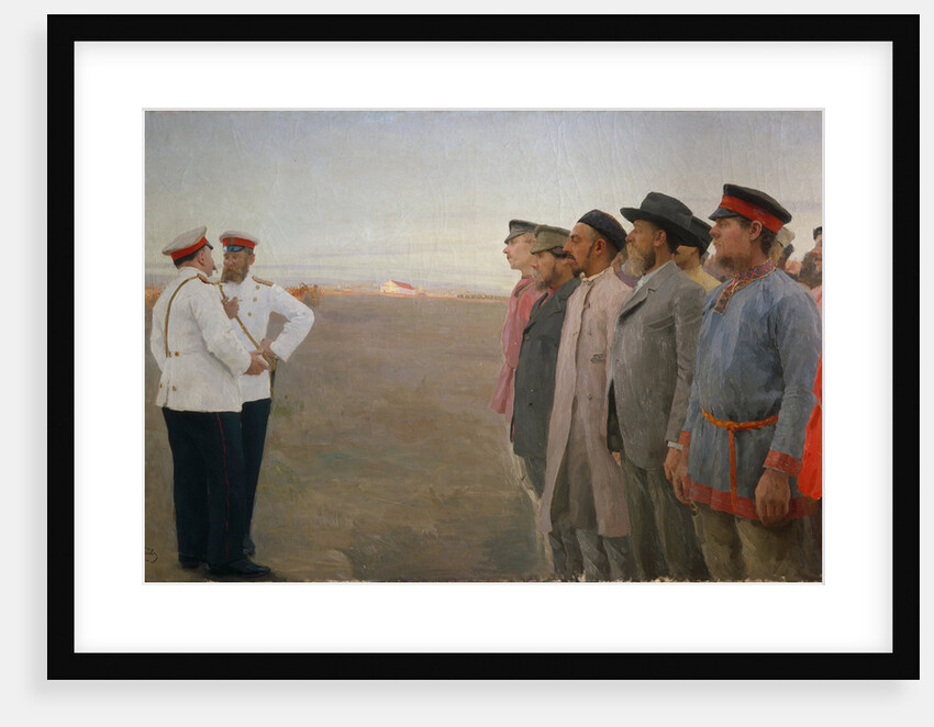 The recruitment, 1904 by Lukian Vasilyevich Popov