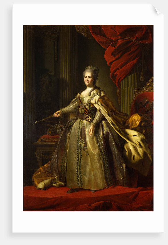 Portrait of Empress Catherine II, 1775-1780 by Fyodor Stepanovich Rokotov