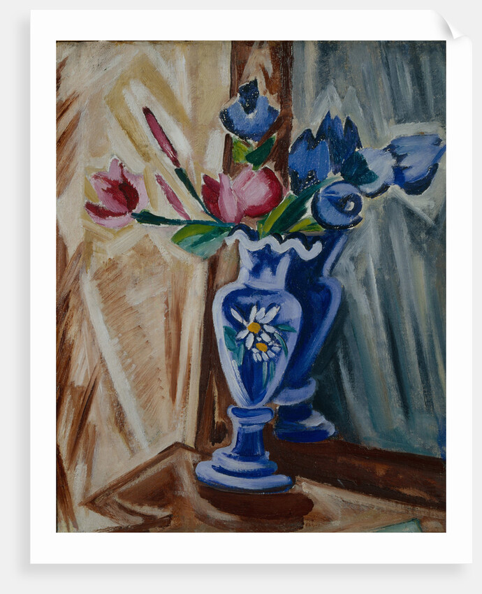 Blue Vase with Flowers, 1913 by Olga Vladimirovna Rozanova
