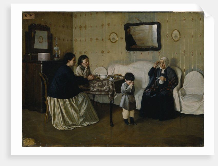 A Family Morning. Teach Child to Pray, 1871 by Andrei Antipovich Rumyantsev