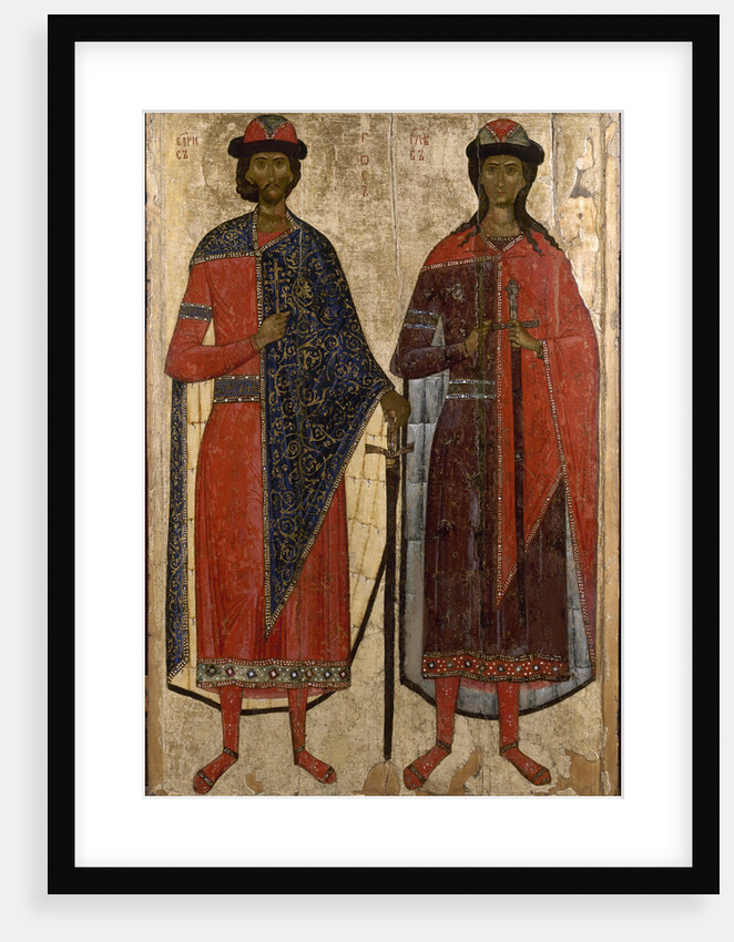 Saints Boris and Gleb, Mid of the 14th cen by Russian icon