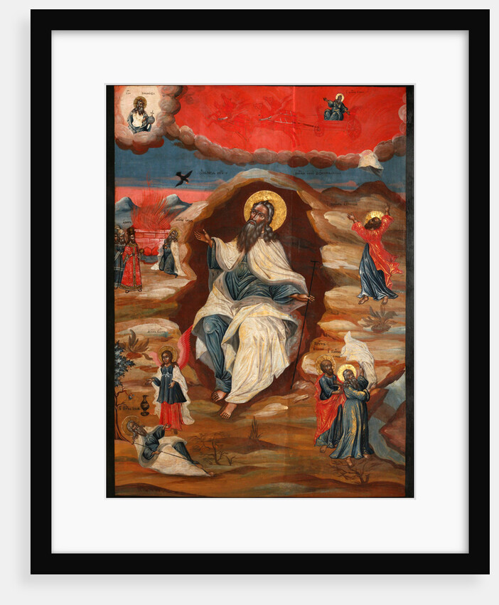 The Prophet Elijah in the Wilderness, Late 18th cent by Russian icon