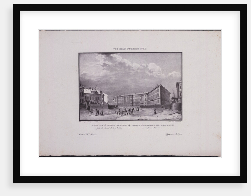 Views of Saint Petersburg. The General Staff building on the Moika River embankment, 1833 by Vasily Semyonovich Sadovnikov