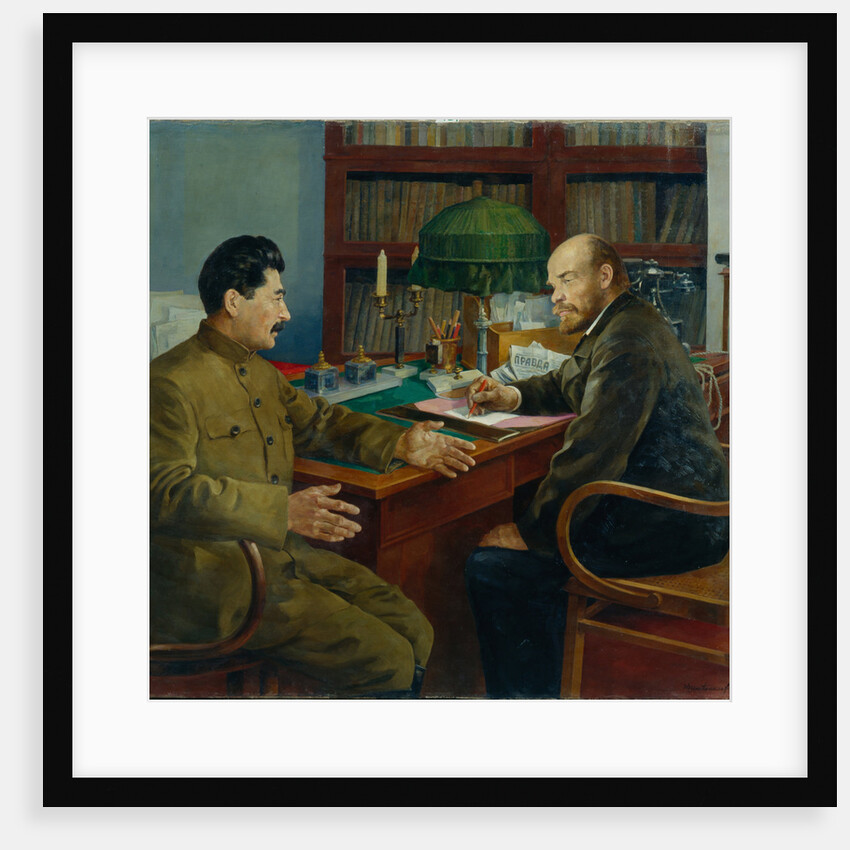 Lenin and Stalin, 1938 by Nikolay Ivanovich Shestopalov