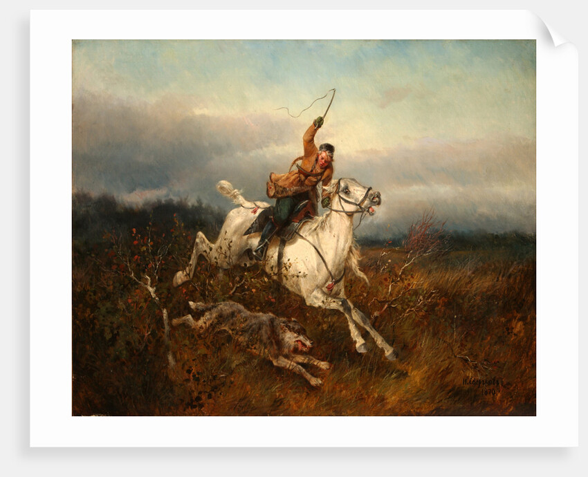 Wolf Hunting, 1870 by Nikolai Yegorovich Sverchkov