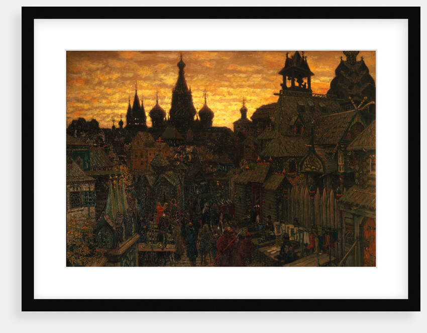 Ancient Moskow. Street in Kitay-gorod in the 17 century, 1900 by Appolinari Mikhaylovich Vasnetsov