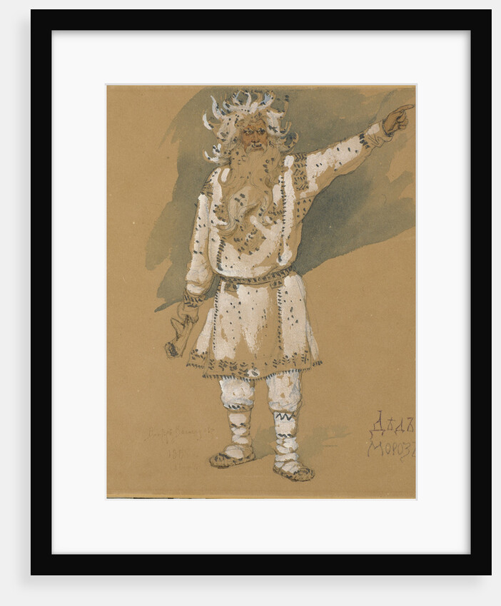 Grandfather Frost. Costume design for the opera Snow Maiden by N. Rimsky-Korsakov, 1885 by Viktor Mikhaylovich Vasnetsov