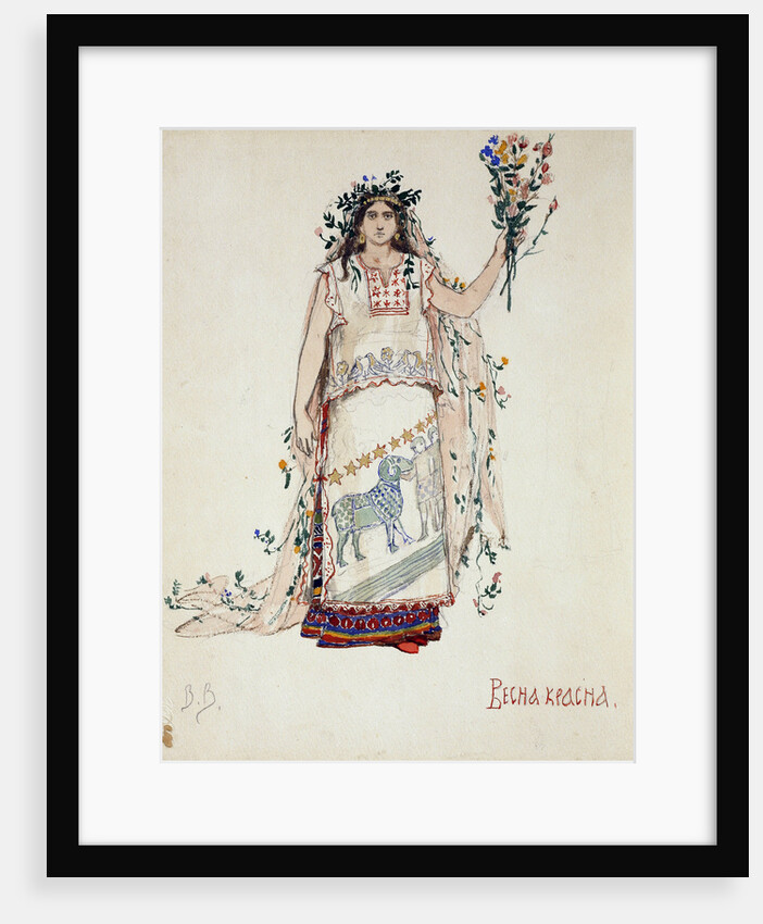 Spring Beauty. Costume design for the opera Snow Maiden by N. Rimsky-Korsakov by Viktor Mikhaylovich Vasnetsov