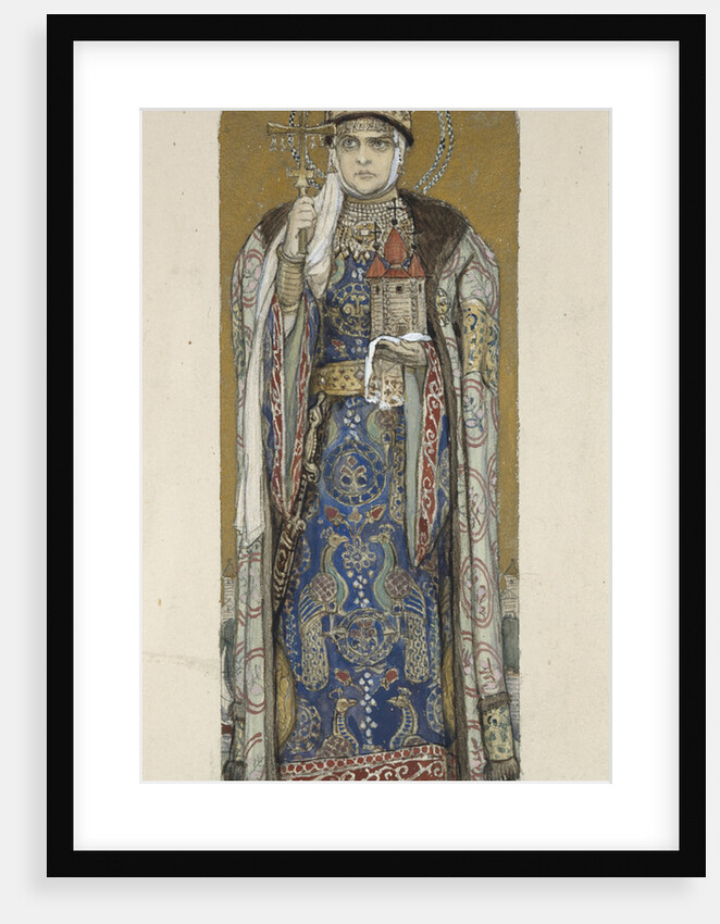 Saint Olga, Princess of Kiev (Study for frescos in the St Vladimirs Cathedral of Kiev), 1884-1889 by Viktor Mikhaylovich Vasnetsov