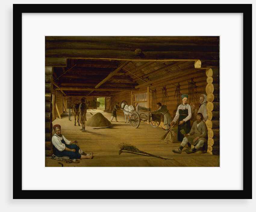 Threshing Barn, 1823 by Alexei Gavrilovich Venetsianov