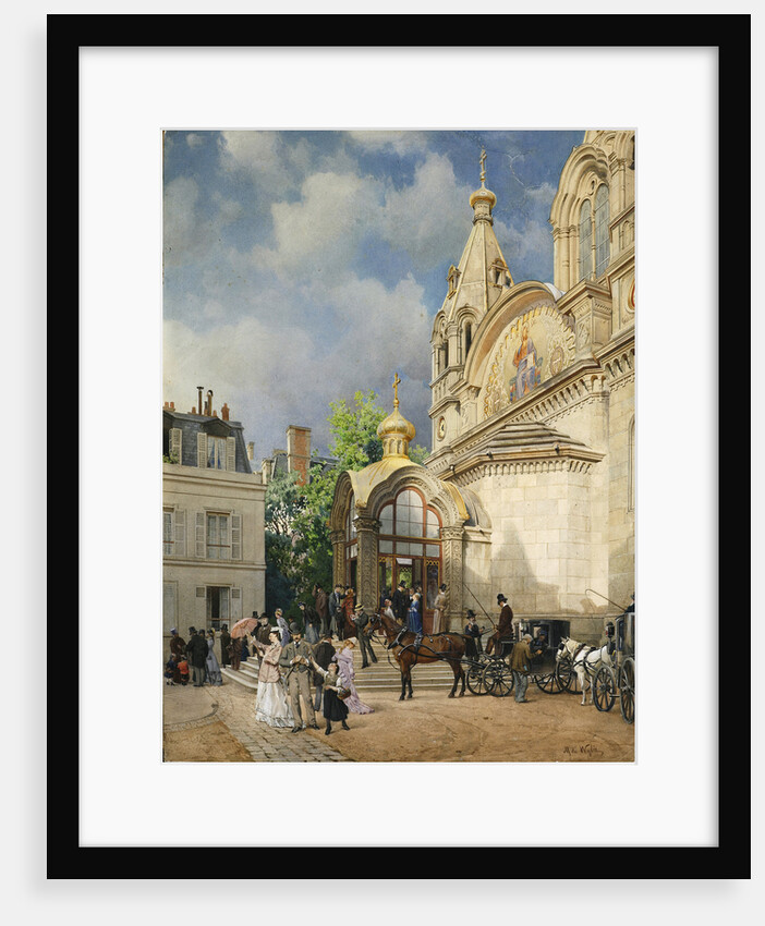 Coming out of a Church, 1870s-1880s by Mikhail Yakovlevich Villie