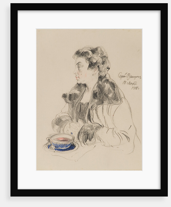 Portrait of Jevdokia Sergeyevna Morozova, 1918 by Sergei Arsenyevich Vinogradov