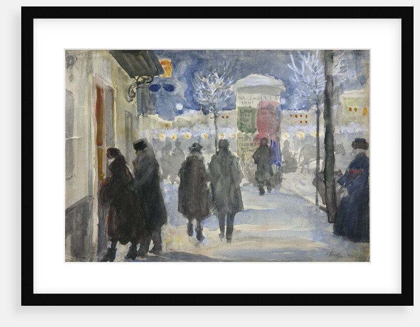 Moscow Street, 1922 by Sergei Arsenyevich Vinogradov