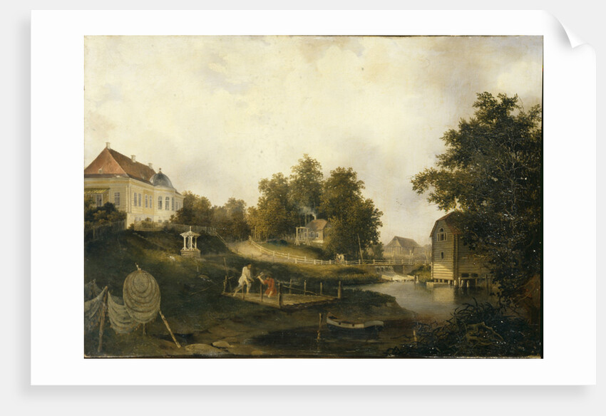 View in the Modest Rezvois country estate Marienhof near Petersburg, 1846 by Alexei Yakovlevich Voloskov