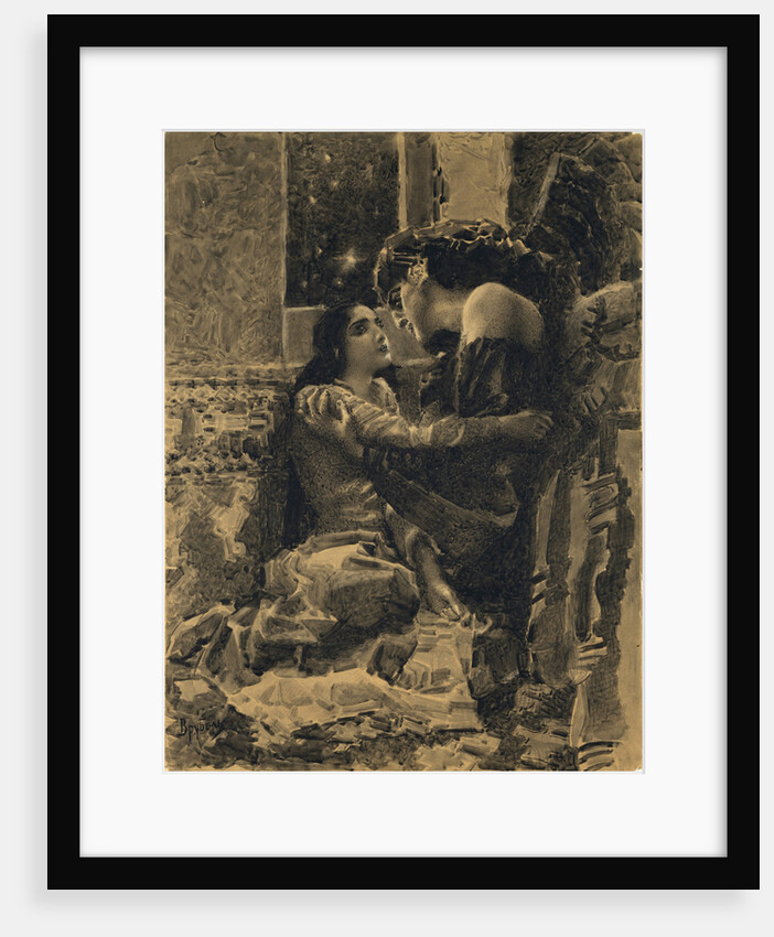 Tamara and Demon. Illustration to the poem The Demon by Mikhail Lermontov, 1890-1891 by Mikhail Alexandrovich Vrubel