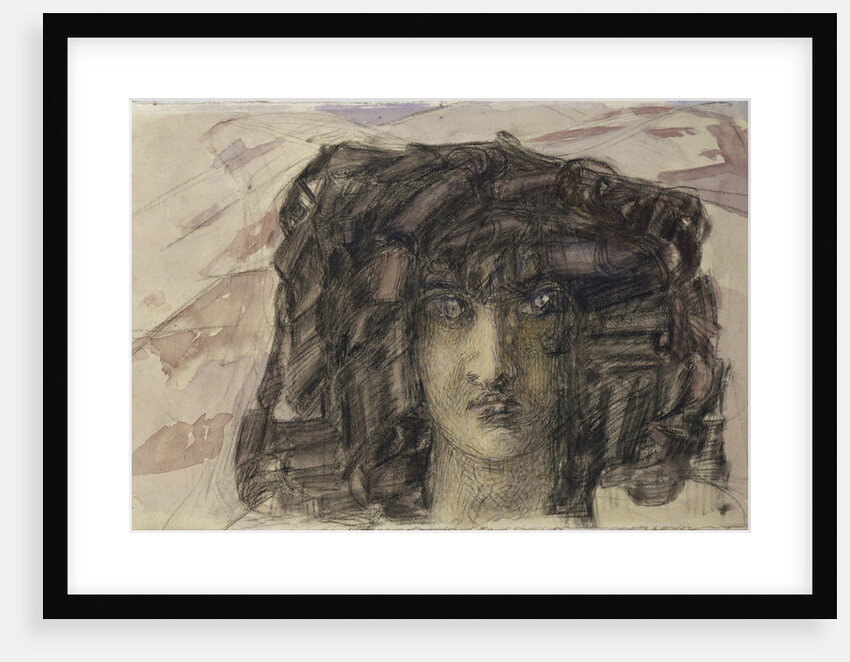 Demons head. Illustration to the poem The Demon by Mikhail Lermontov, 1890-1891 by Mikhail Alexandrovich Vrubel