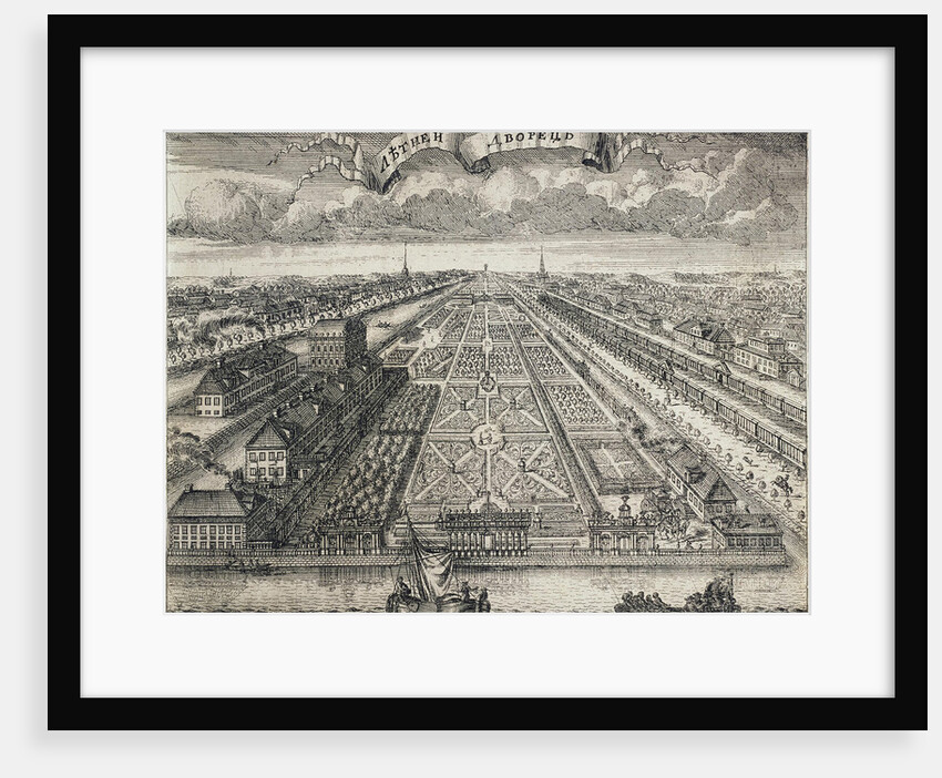 View of the Summer Gardens from the Neva River, 1717 by Alexei Fyodorovich Zubov