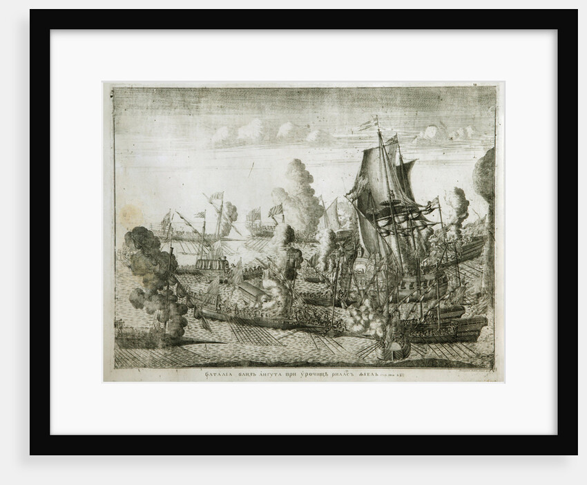 The naval Battle of Gangut on July 27, 1714, 1715 by Alexei Fyodorovich Zubov