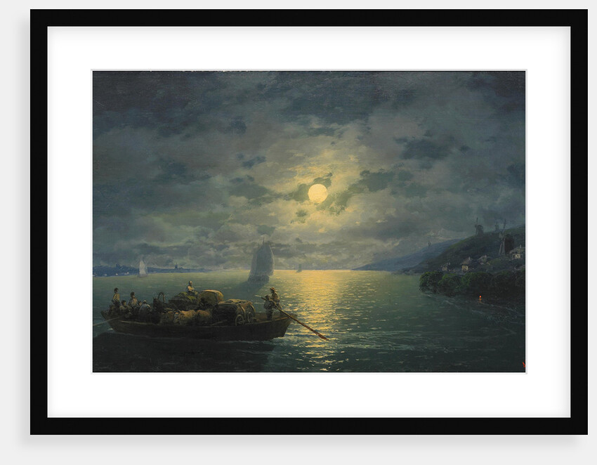 Crossing the Dnepr River at Moonlit Night, 1897 by Ivan Konstantinovich Aivazovsky