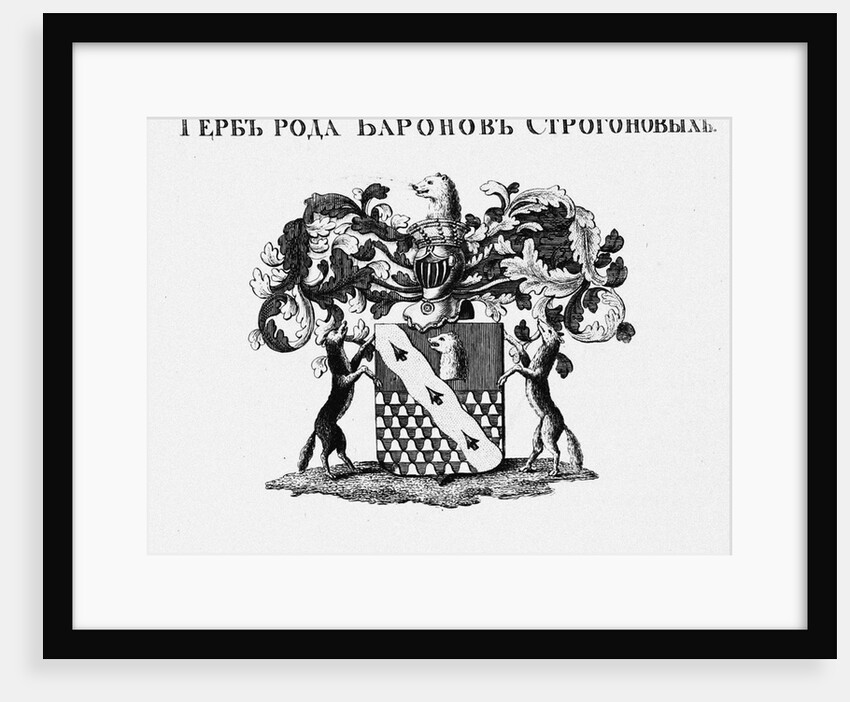 The coat of arms of the Stroganov House by Anonymous