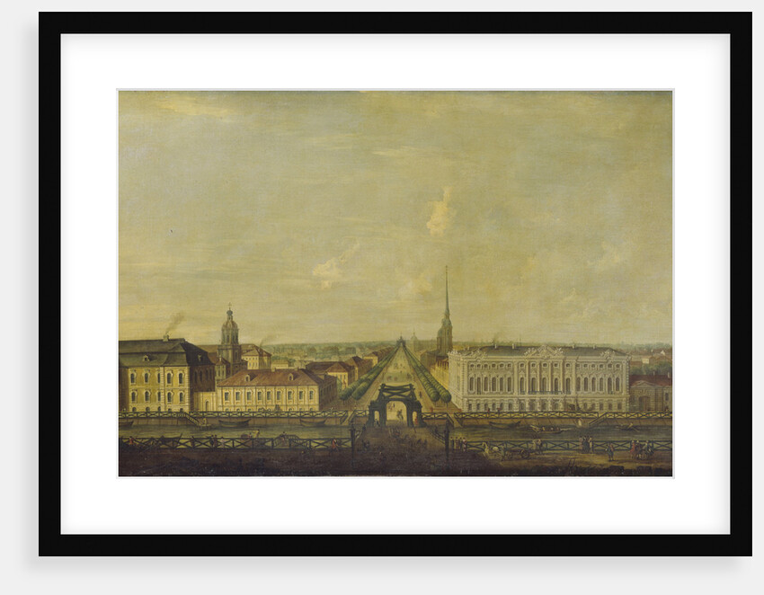 View of the Nevsky Prospekt from the Police Bridge with the Stroganov Palace, Second Half of the 18th cen by Anonymous