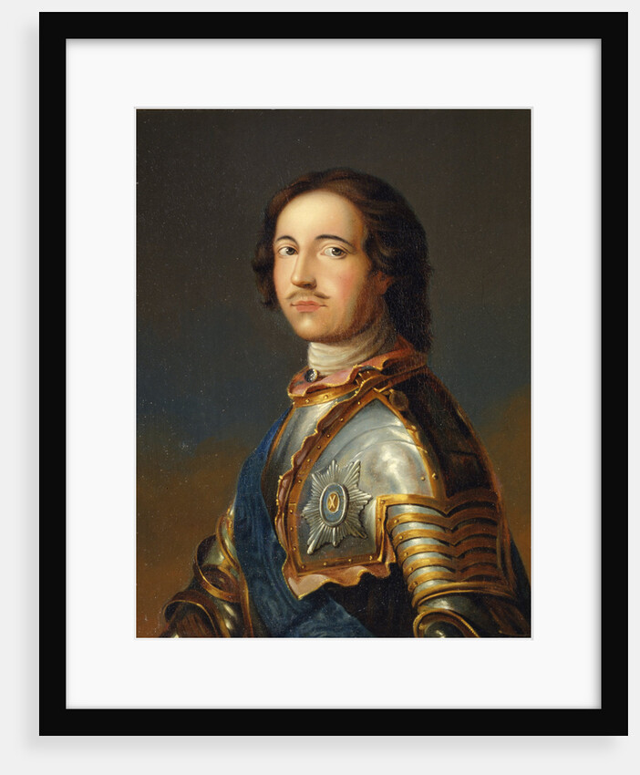 Portrait of Emperor Peter I the Great in Knight Armour by Anonymous