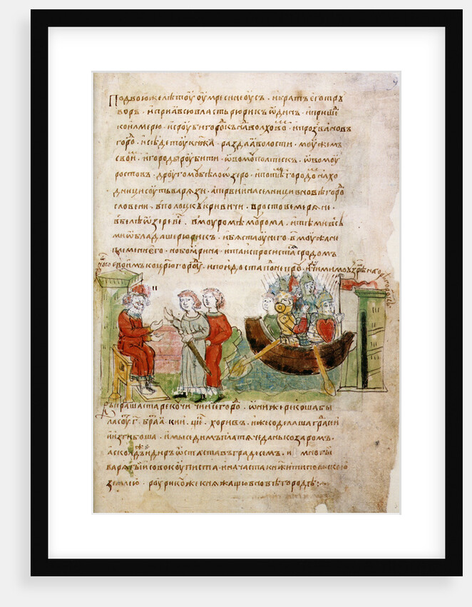 Askold and Dir asked by Rurik for a permission to go to Constantinople by Anonymous