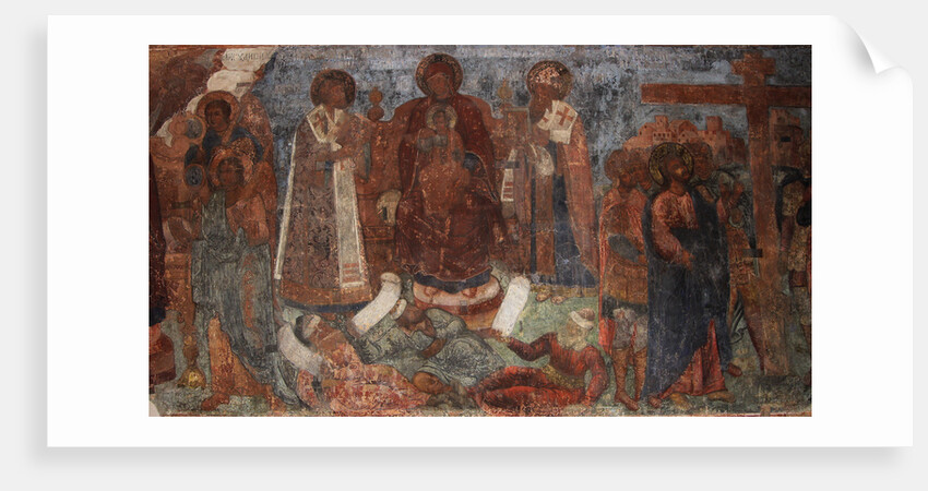 Fresco in the Cathedral of Our Lady of the Sign, Novgorod, Early 18th cen by Ivan Yakovlevich Bakhmatov