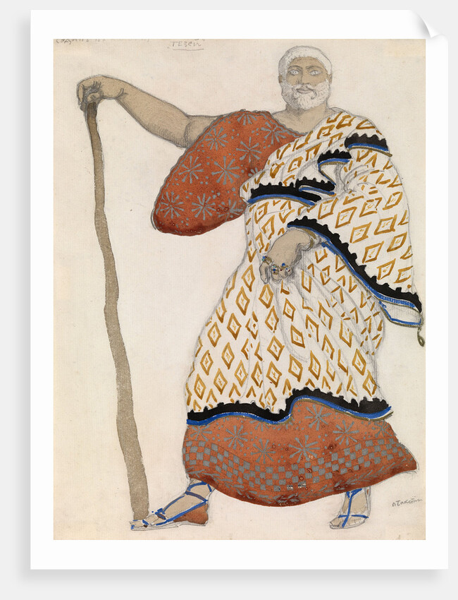 Costume design for drama Oedipus at Colonus by Sophocles, 1904 by Léon Bakst