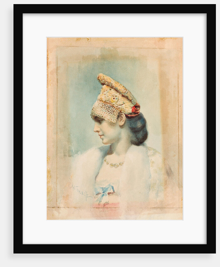 Portrait of a Girl Wearing a Kokoshnik, 1890 by Léon Bakst