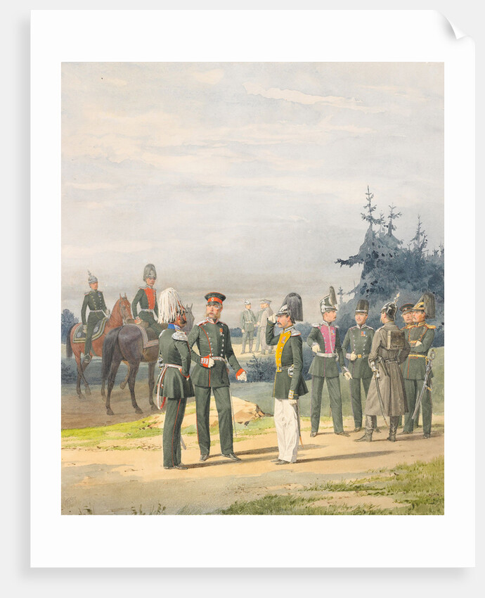 Officers from Uhlan Regiment, 1887 by Pyotr Ivanovich Balashov